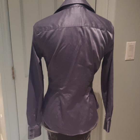 NWOT Banana🍌Republic SOFT Deep BLUE🗨NON-IRON FITTED🗨STRETCH Button Down SZ6P - Picture 5 of 9